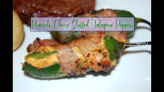 Grilled Pimiento Cheese Stuffed amp BaconWrapped Jalapeño Poppers jalapenopoppers stuffedjalapenos [upl. by Haseena]