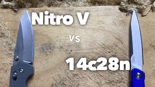 Nitro V vs 14c28n  Great Basic Stainless Steels [upl. by Ema]