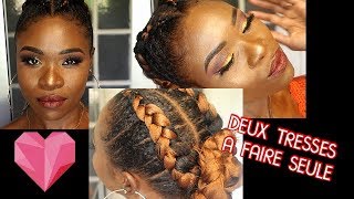 LA BONNE TECHNIQUE POUR DEUX TRESSES COLLÉES A FAIRE SOI MÊME [upl. by Kenwrick]