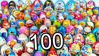 Great Collection of 100 Surprise Eggs for collectors [upl. by Euk]