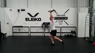 Walking lunges with plate overhead  knee drives forward [upl. by Searle]