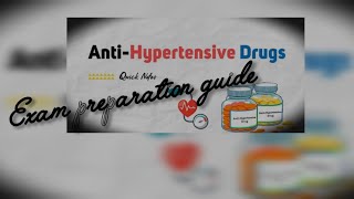 DHAHAAD PHARMACIST EXAM l ANTIHYPERTENSIVES Part 1 dhapharmacistexamquestions dhaexam [upl. by Neo413]