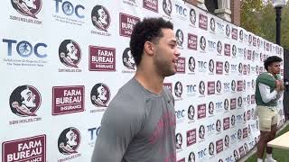 Florida State Football  Mycah Pittman talks about Jordan Travis’s return and goals for 2023 FSU [upl. by Aehsa148]