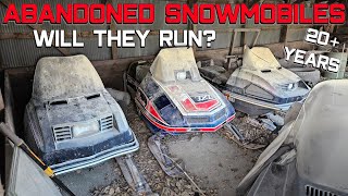 Will These ABANDONED Snowmobiles RUN amp RIDE After 20 years [upl. by Garceau]