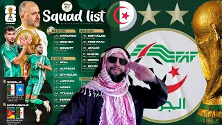 MONDIAL 2026  LISTE DES 23 DE BELMADI  ALGERIE  SOMALIE amp MOZAMBIQUE  ALGERIE  FOOTBALL [upl. by Ahsai]