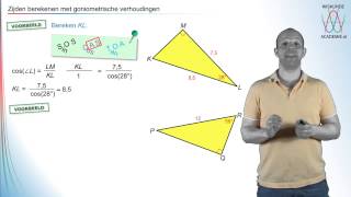Goniometrie  zijden berekenen met SOS CAS TOA  WiskundeAcademie [upl. by Pat]