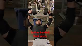 INCLINE dumbbell chest press  chest workout motivation gymworkout viralvideo [upl. by Lertnek904]