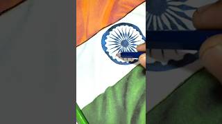 Independence Day Flag Art🇮🇳🇮🇳shorts vandematram tricolor independenceday india 15august [upl. by Hemetaf]