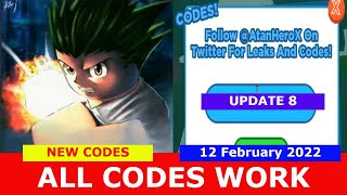 ALL CODES WORK UPDATE 8 NEW CODES Anime Punching Simulator ROBLOX  February 12 2022 [upl. by Inalaehon268]