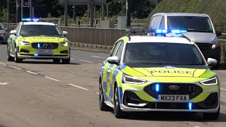 BULLHORNTwo Marked Driver Training Vehicles RespondingGreater Manchester Police [upl. by Ainola]