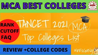 MCA TOP COLLEGES REVIEW  CUTOFF  TANCET MCA  TANCET 2021 MCA COLLEGE CUTOFF  MCA COLLEGE REVIEW [upl. by Pitts750]