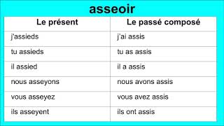 Conjugaison du verbe asseoir [upl. by Einahpts]