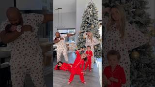 Who did it best😆🎄❤️ familytrend dance dancetrends matchingpjs [upl. by Dercy]