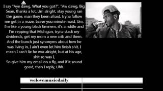 Big sean  nothing is stopping you official lyrics [upl. by Paolina]