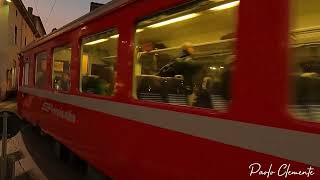 Trenino rosso del Bernina a Madonna di Tirano [upl. by Restivo]