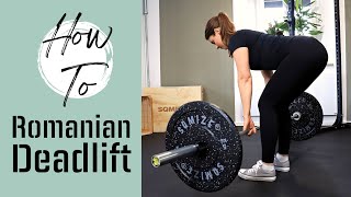 How To Romanian Deadlift  Rumänisches Kreuzheben [upl. by Sheena233]