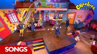 Justins House Wibble Wobble Song  CBeebies [upl. by Kowatch396]