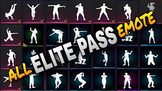 FREE FIRE ALL ELITE PASS EMOTE  FREE FIRE SEASON 1 TO 55 ALL ELITE PASS EMOTE  ELITE PASS EMOTE [upl. by Ecydnarb316]