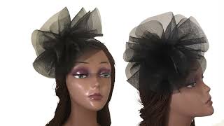 HOW TO MAKE A FASCINATOR HEADPIECE  DIY FASCINATOR WITH HEADBAND  DIY CRINOLINE FASCINATOR [upl. by Laural444]