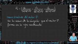 Vector unitario y cosenos directores [upl. by Eva]