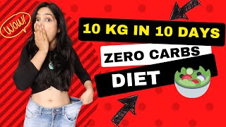 Low carb diet meal plan Indian food in Hindi  zero Cal diet for weightless Diet Guide For Beginner [upl. by Palm]