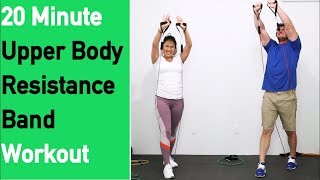 20 Minute Upper Body Resistance Band Workout 🔵 Build Strength amp Tone 🔵 Up [upl. by Oleic2]