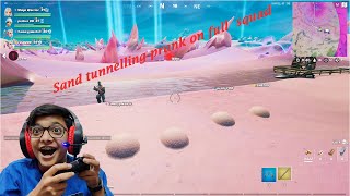 Crazy sand tunneling prank in Fortnite [upl. by Siberson]