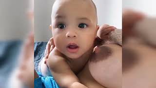 Breastfeeding 10 year old baby vlog mom and baby Breastfeeding 94 [upl. by Arlena]