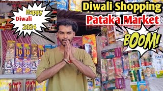 Diwali Shopping 2024  Whole Sale Pataka Market  Rocket  Sky Shot  Bijli Bom  Bidi Bom [upl. by Basso]