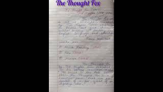 The Thought Fox Ted Hughes SUMMARY [upl. by Minardi]