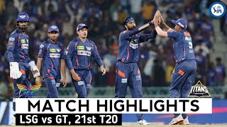 LSG vs GT 21st Match IPL 2024 Highlights  IPL Highlights 2024  Cricket ipl 2024 highlights today [upl. by Artnoed]