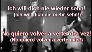 Oomph Ich Will Dich Nie Mehr Sehen  Lyrics AlemánEspañol [upl. by Goetz]