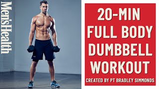 20Minute Full Body Workout Dumbbell Only  Men’s Health UK [upl. by Ecnedac]