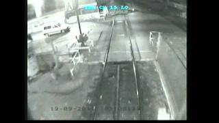 Driver survives level crossing crash completely unscathed [upl. by Anaiviv]