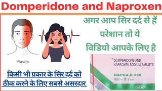 Domperidone and Naproxen Sodium Tablet  Naxdom 500 tablet uses in hindi [upl. by Drehcir]