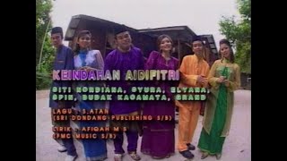 Keindahan Aidilfitri Official Karaoke Video [upl. by Sillsby819]