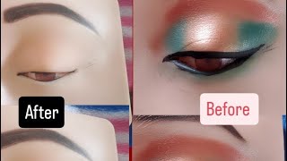 green eye makeup tutorial on dummy party mekup [upl. by Fayre]