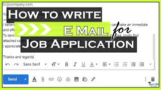 Email for Job Application  How to Write an Email for Company Job  LearnVid Dr Dipti [upl. by Landan]