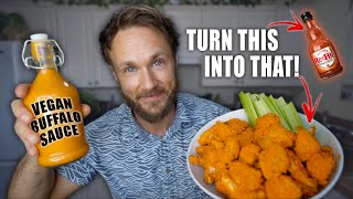 Easy Vegan BUFFALO SAUCE amp Cauliflower Wings 🔥 [upl. by Ennaitak]