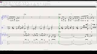 밴드 연습용 악보 비밀번호486윤하드럼 베이스 [upl. by Rebmyk]