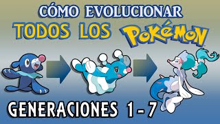 Todos los Pokémon y sus Evoluciones Gen 17 [upl. by Greenquist397]