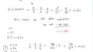 HAVO45  Wiskunde  kansen en dobbelstenen [upl. by Erbas]