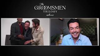 Jonathan Bennett BJ Britt and Tyler Hynes On Hallmark’s First Gay Wedding in “The Groomsmenquot [upl. by Mahmoud]