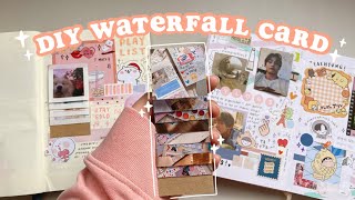 how to make a HUGE waterfall card 🍊✨ make waterfall cards with me an easy and aesthetic diy [upl. by Yvor272]