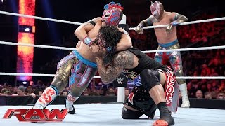 The Usos vs The Lucha Dragons  No 1 Contenders Match Raw November 30 2015 [upl. by Aneis]