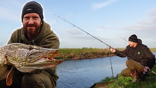 Monster Pike Fishing  28lb River Beast [upl. by Dohsar]