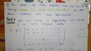 Dirac matrices and their properties relativistic dirac equation [upl. by Ema]