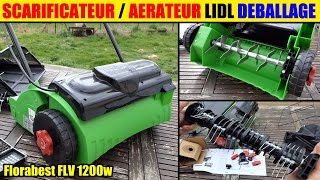 scarificateur lidl florabest aerateur deballage scarifier aerator vertikutierer rasenlüfter [upl. by Keegan222]