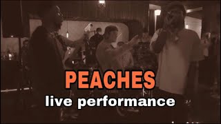 PEACHES live performance Justin Bieber X Daniel Caesar X Giveon [upl. by Zak]