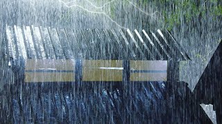 Torrential Rain and Thunder on the Roof  3 HZ  Rain And Thunder Sounds For Sleeping [upl. by Jesh]